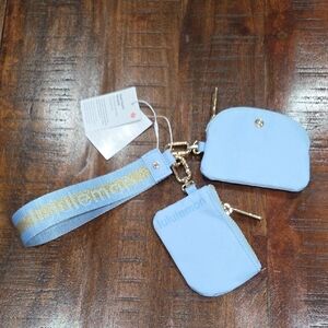 Lululemon Blue and Gold Wrist Strap Set NWT